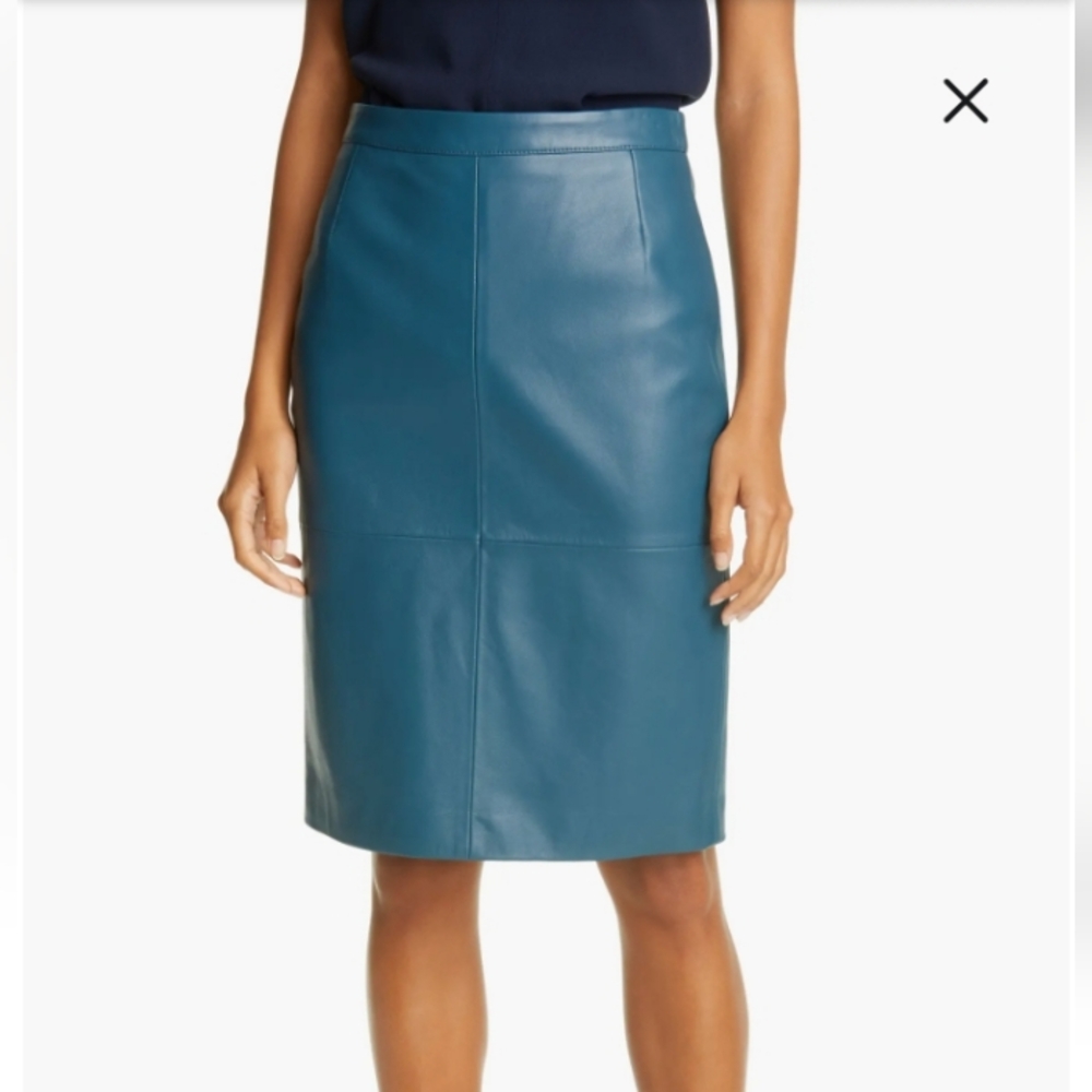 Boss Seltoni Leather Skirt